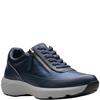 CLARKS WOMENS ZIP LACE TRAINER - NAVY MULTI